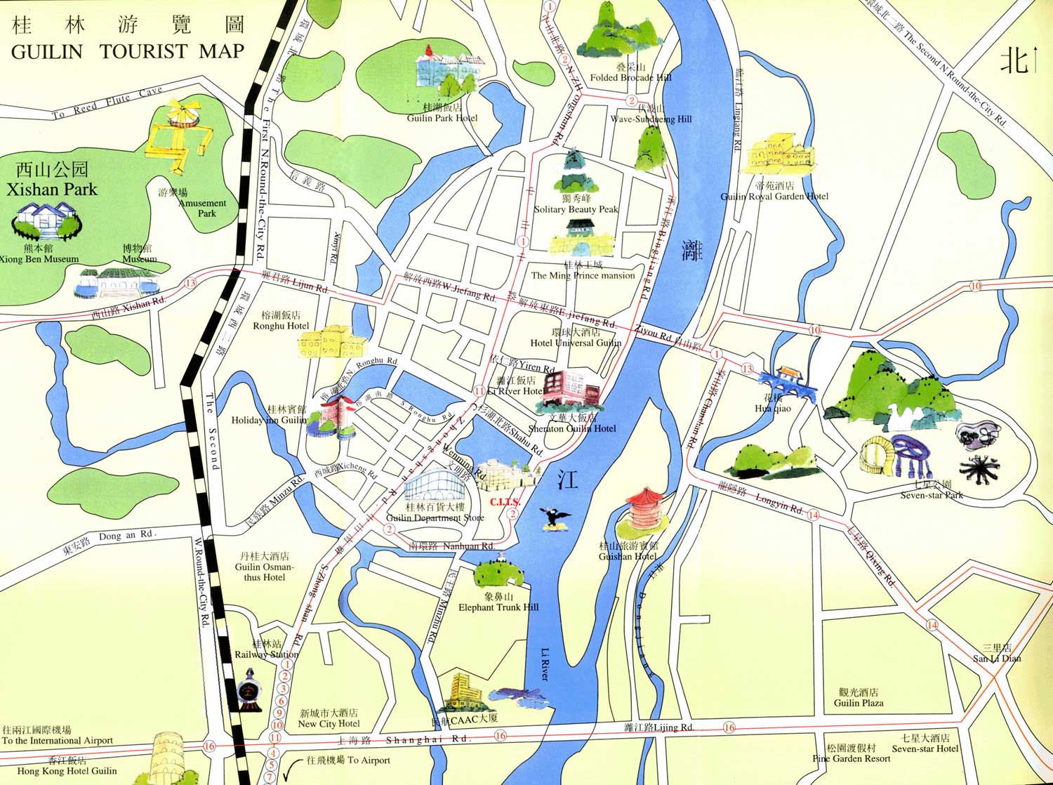 Guilin Tourist Map