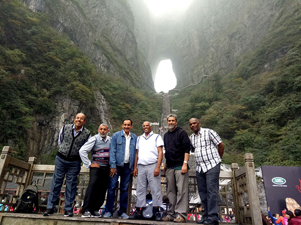 clients at Tianmenshan